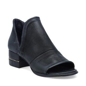 A.S.98 Leather black Miles Peep Toe Bootie New